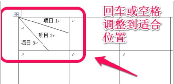word表格斜線