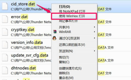 打開dat文件